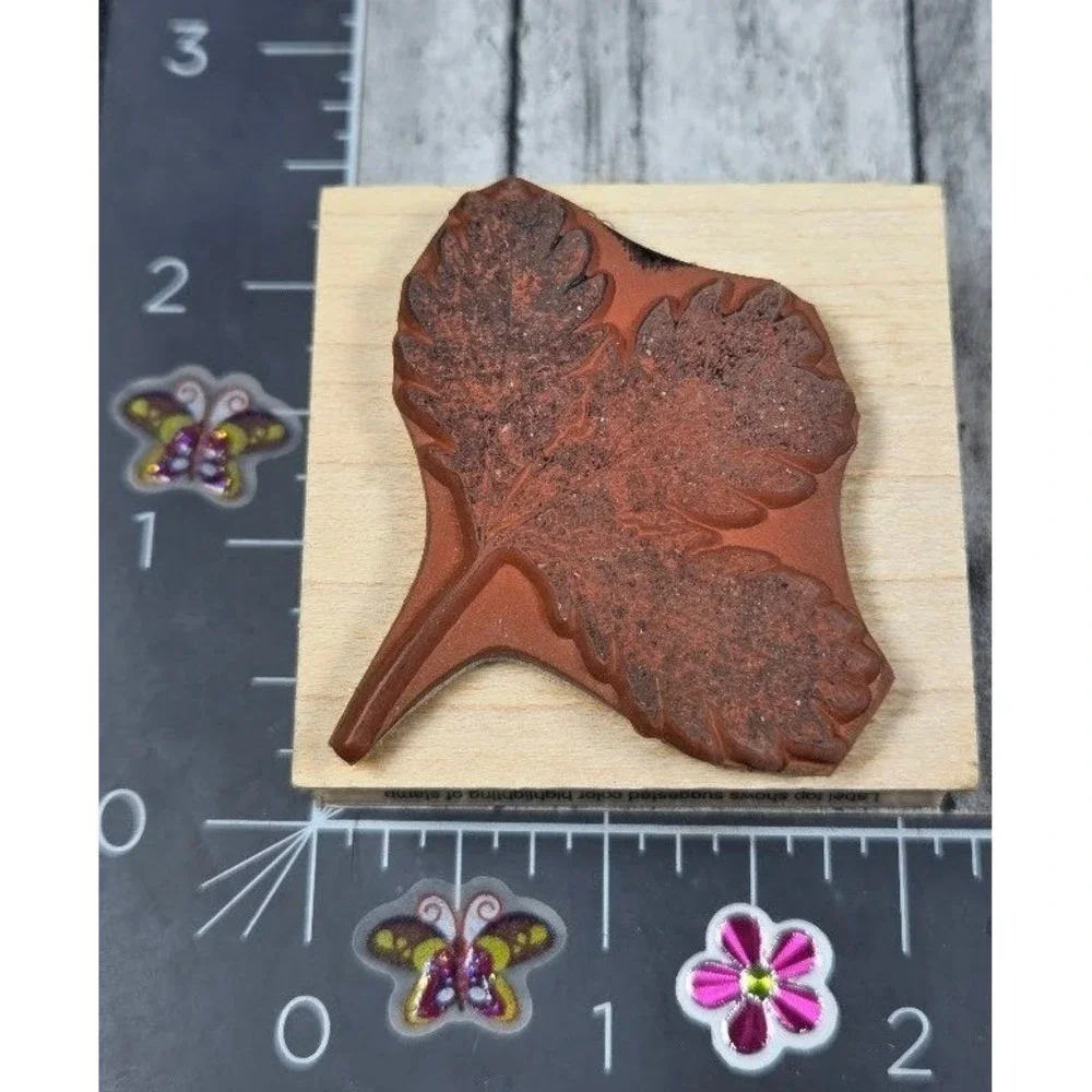 Hero Arts Poetic Leaf Prints E2241 Rubber Stamp Wood #J70